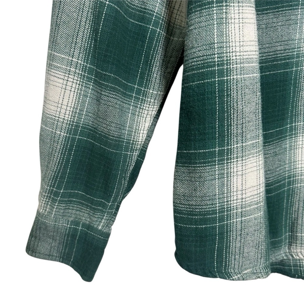 Wolverine Flannel Women's Small Long Sleeve Plaid Warm Button Up Pockets Green - Picture 5 of 11